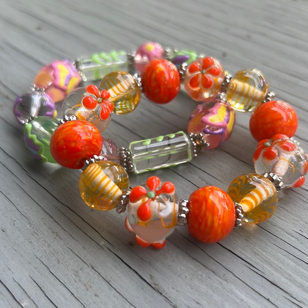 Set of 2 Beaded Bracelets